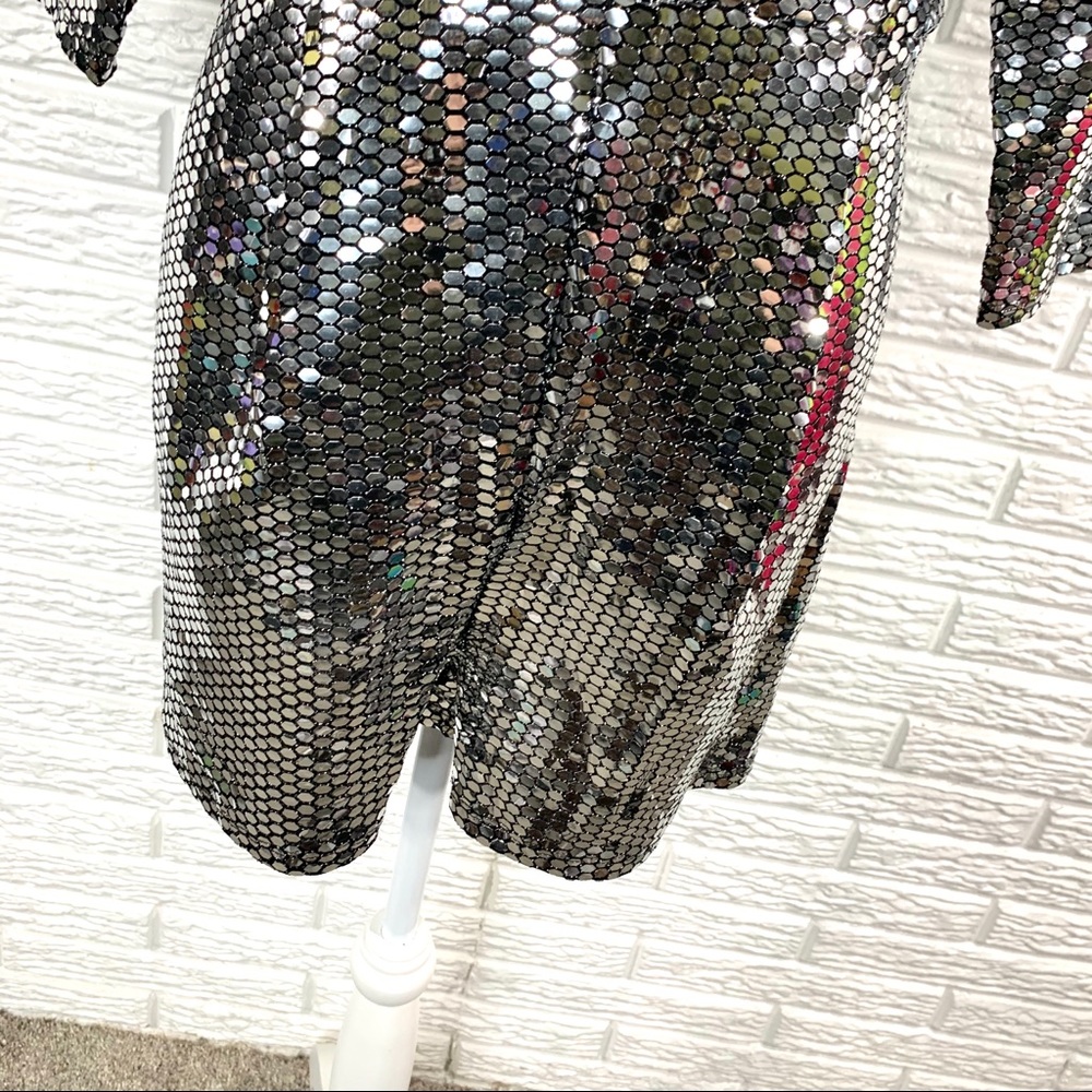 Charlotte Russe Silver Sequined Glam Squad Romper - Picture 4 of 8